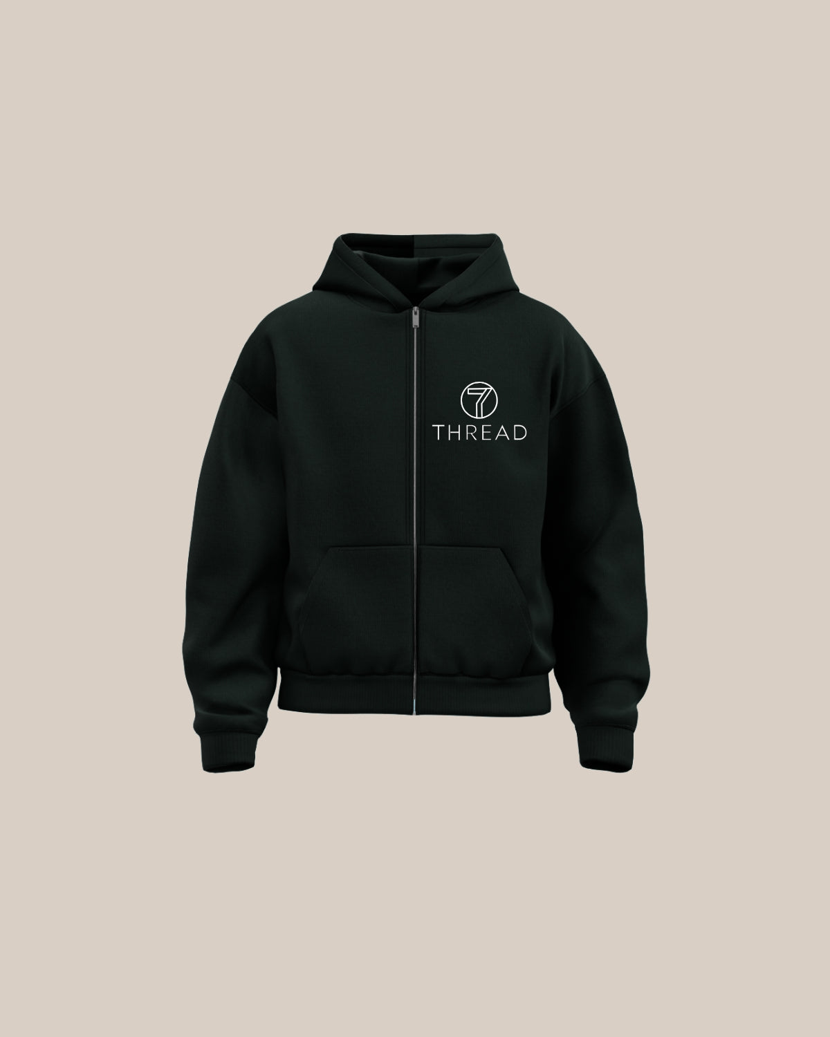 7 Thread Classic Boxy Zipper Hoodie