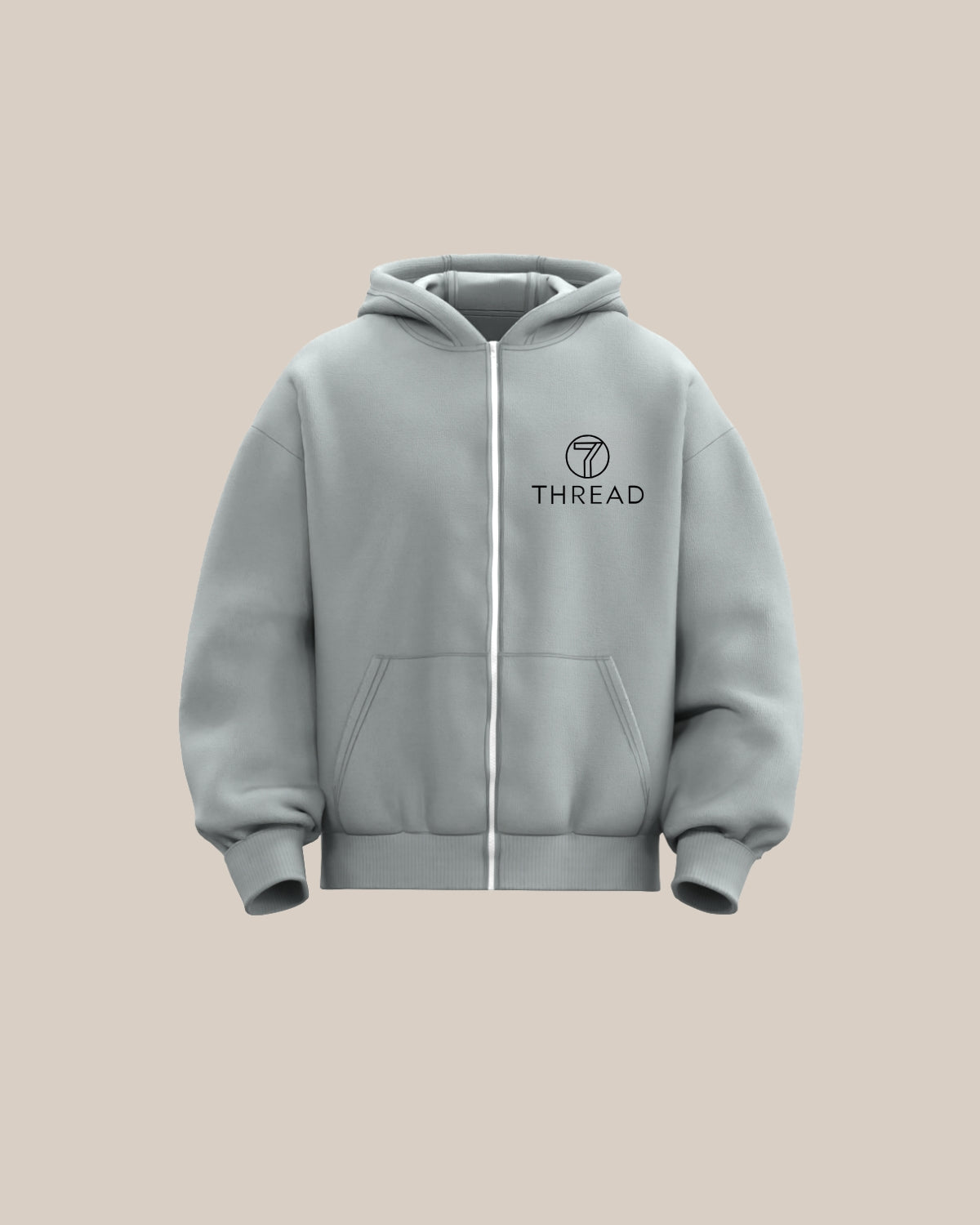 7 Thread Classic Boxy Zipper Hoodie