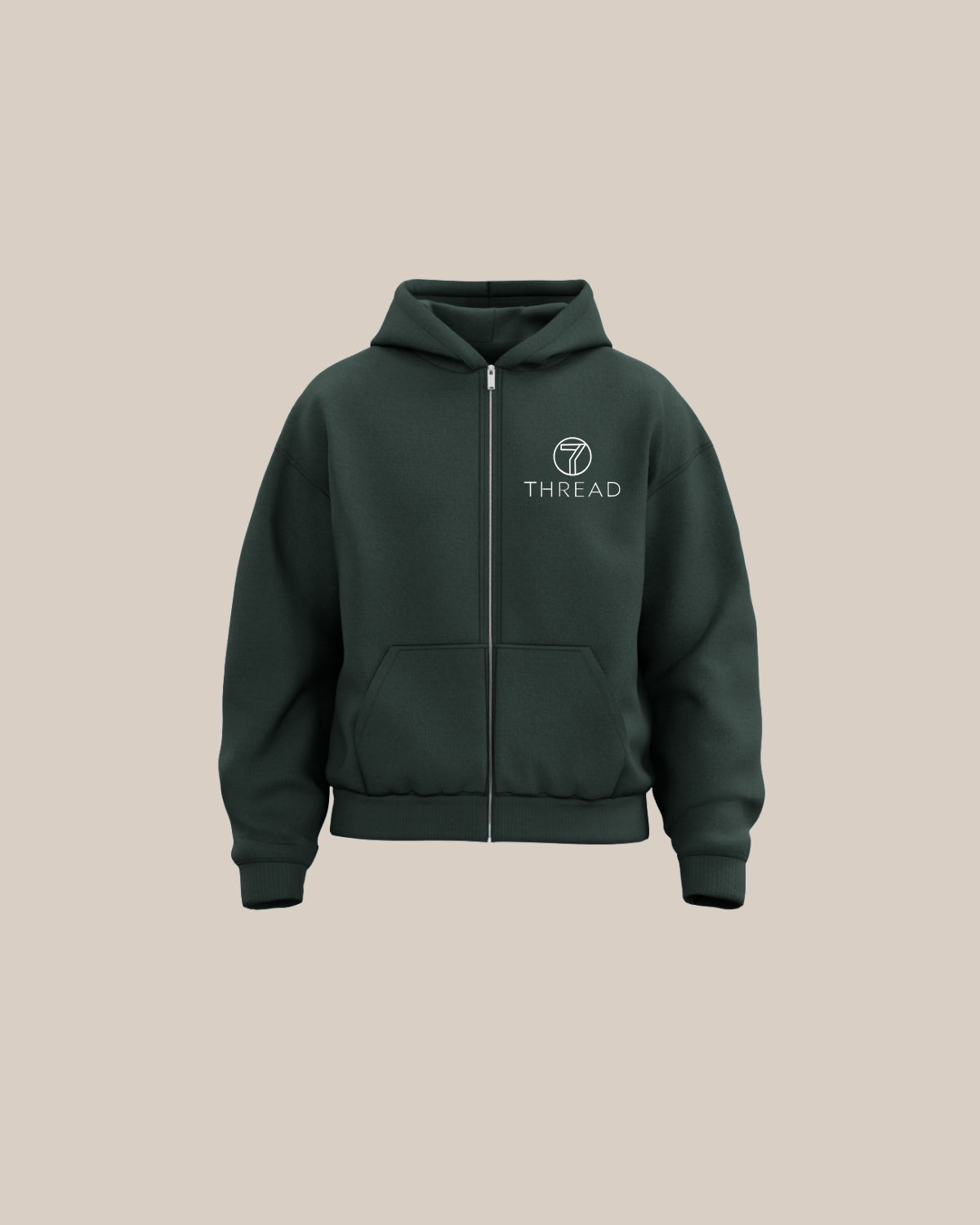 7 Thread Classic Boxy Zipper Hoodie